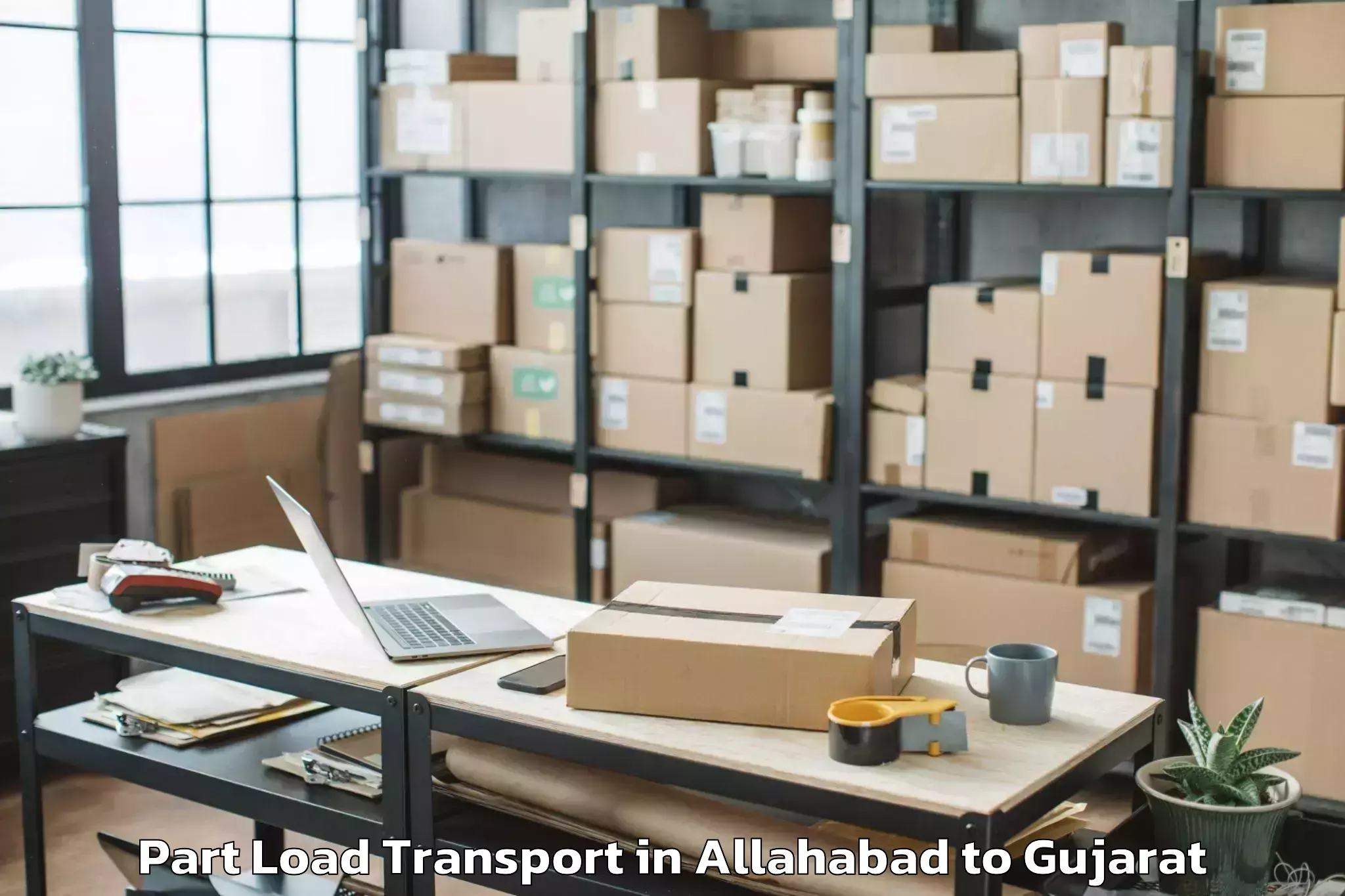 Allahabad to Khambhaliya Part Load Transport